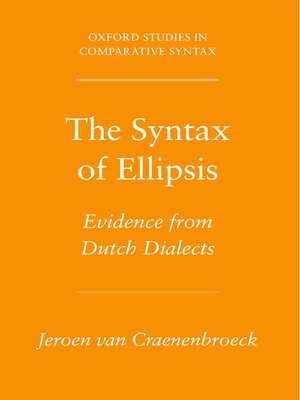 cover image of The Syntax of Ellipsis